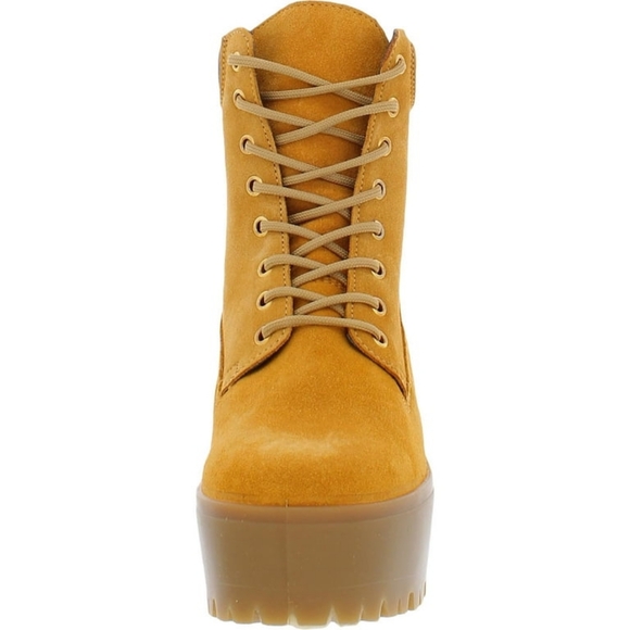 🆕 STEVE MADDEN 🥾 "TINDRA SUEDE LEATHER PLATFORM ANKLE BOOTS - Picture 3 of 6